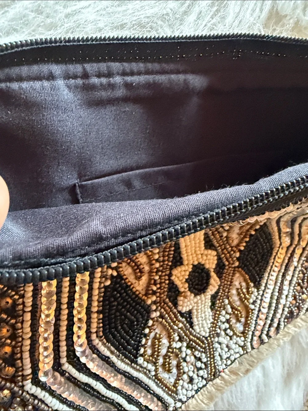 Beaded Tribal Pattern Clutch